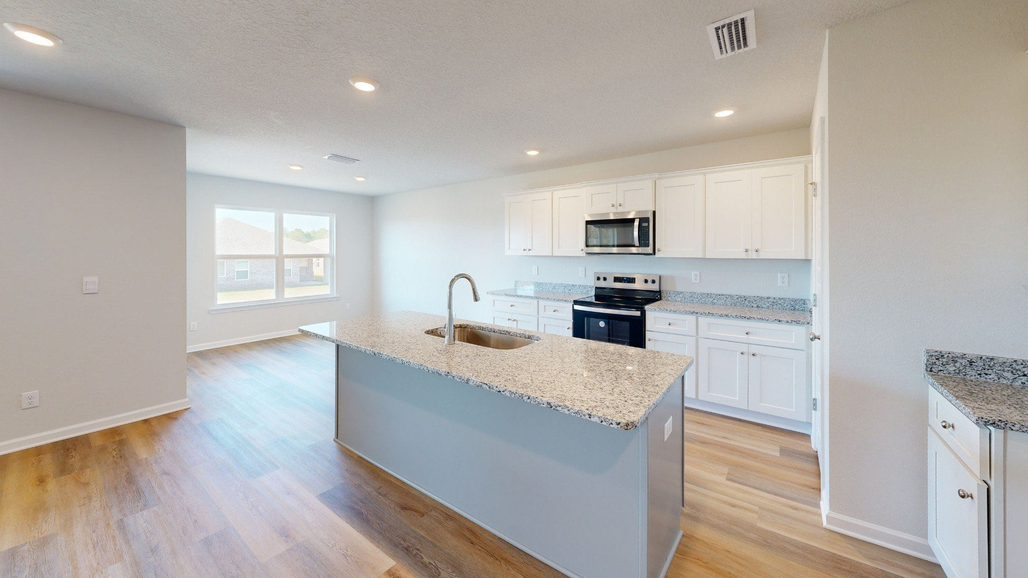 A rendering of our Booth floorplan, featuring 4 bedrooms and 2 bathrooms across 1,891 square feet.