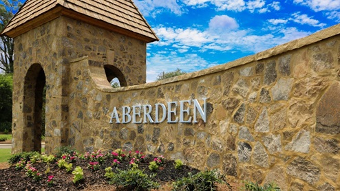 The entrance sign to our Aberdeen new home community.