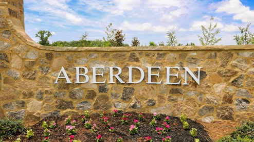 The entrance sign to our Aberdeen new home community.