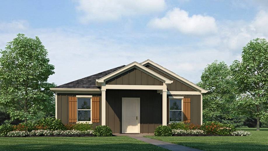 One story home with two car garage elevation A15