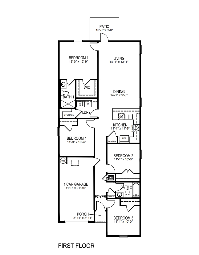 Welcome to the Bowen Plan, one of our newest floor plans providing new home conveniences, while hosting a beautiful open floorplan. Right around 1,500 square feet, this beautiful single- story home offers 4-bedrooms with 2-bathrooms, and a 1-car garage. Met with an inviting foyer, and a hall leading to the second and third bedrooms; with a full bathroom tucked in between. Also, upon entering the home you will have immediate access to the single-car garage, storage, and your laundry room. Just beyond the garage is your fourth bedroom that could also serve as an office. Each bedroom offers plenty of space and sizeable closets for organization.