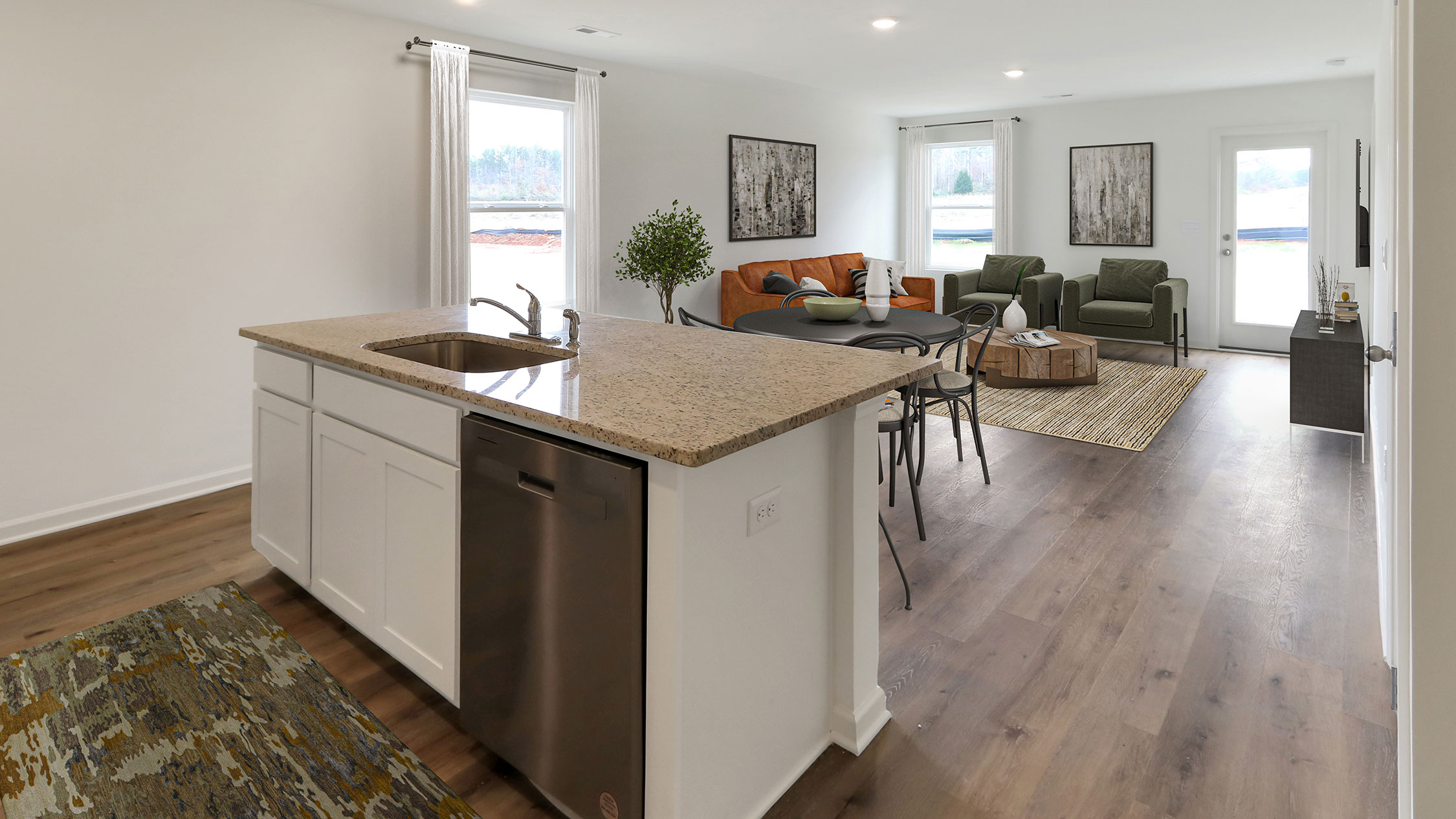 A modern kitchen featuring stainless steel appliances and elegant granite countertops, showcasing a sleek and stylish design.   2. Contemporary kitchen equipped with stainless steel appliances and polished granite countertops, emphasizing a sophisticated aesthetic.   3. Stylish kitchen interior with stainless steel appliances and luxurious granite countertops, highlighting modern design elements.