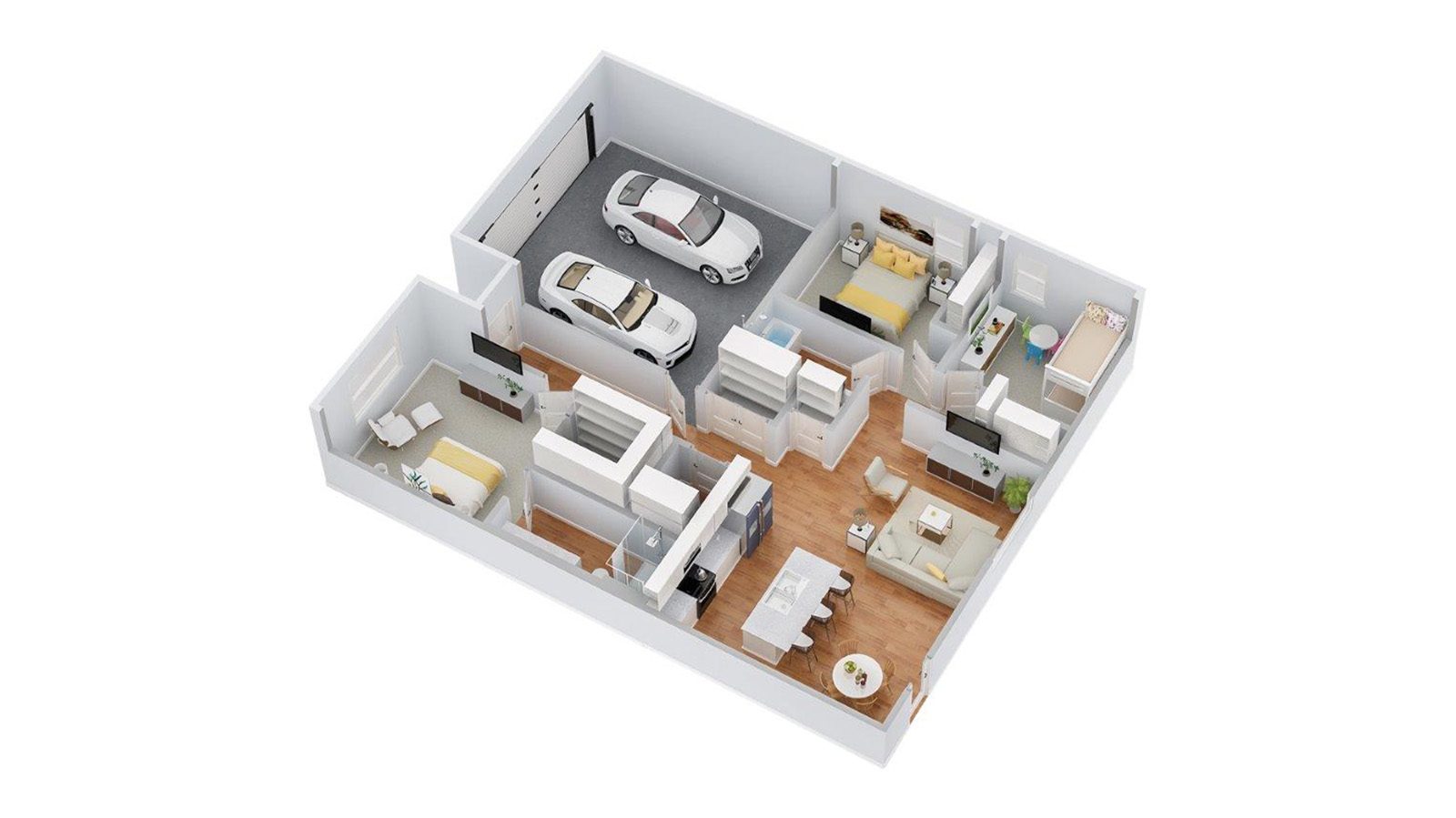 A 3-d view of our Aldridge floorplan.