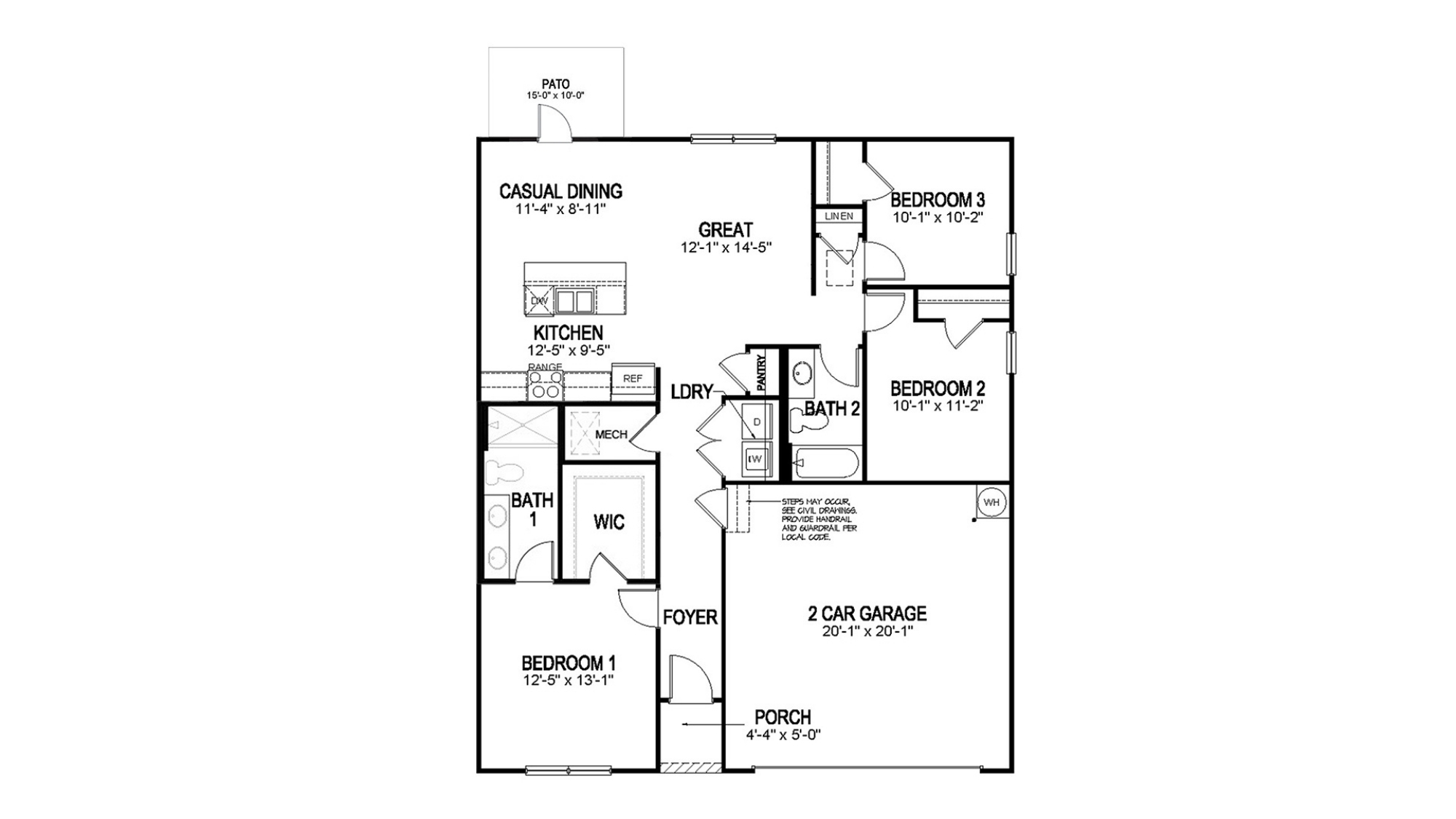 A top-down view of our Aldridge floorplan.