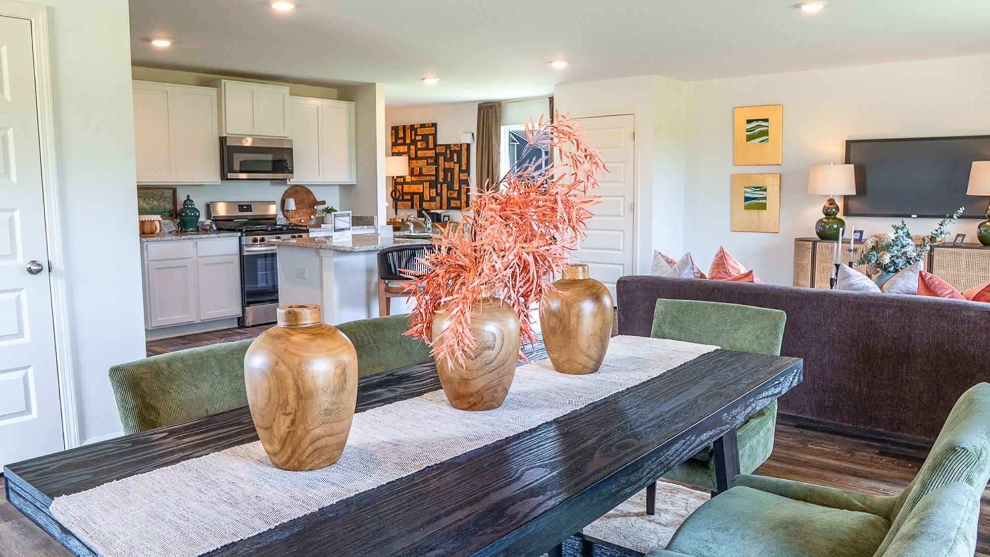 There is more than enough room for a large entertainment setup complete with seating for the whole family.