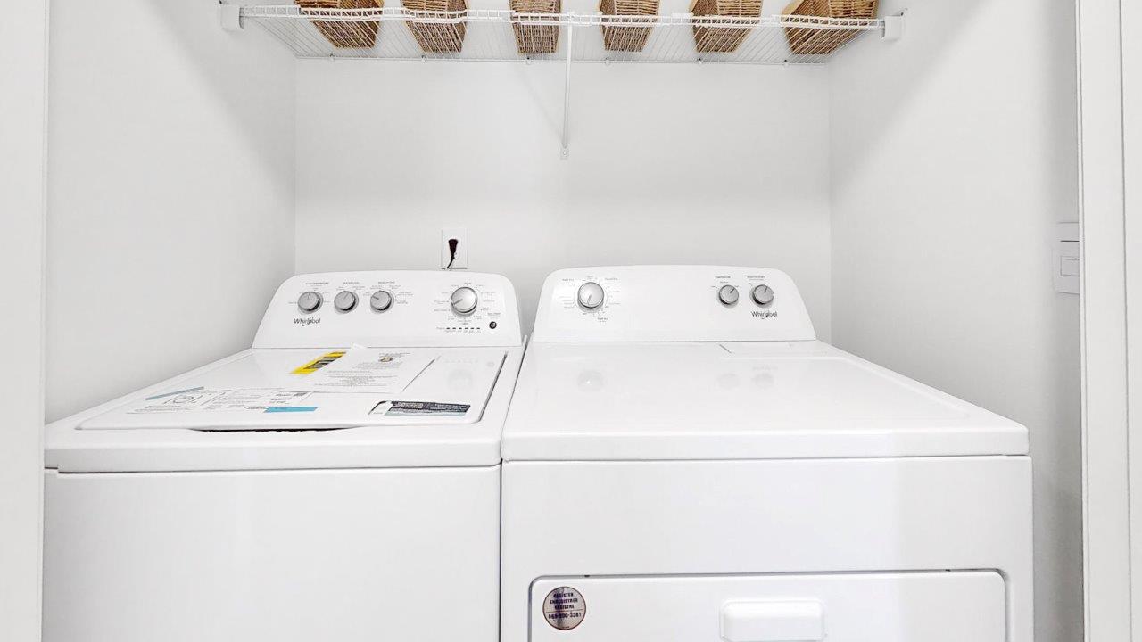 The laundry room in our Freeport floorplan.