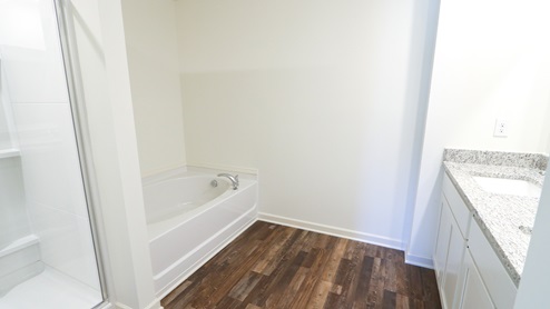 The primary bathroom.