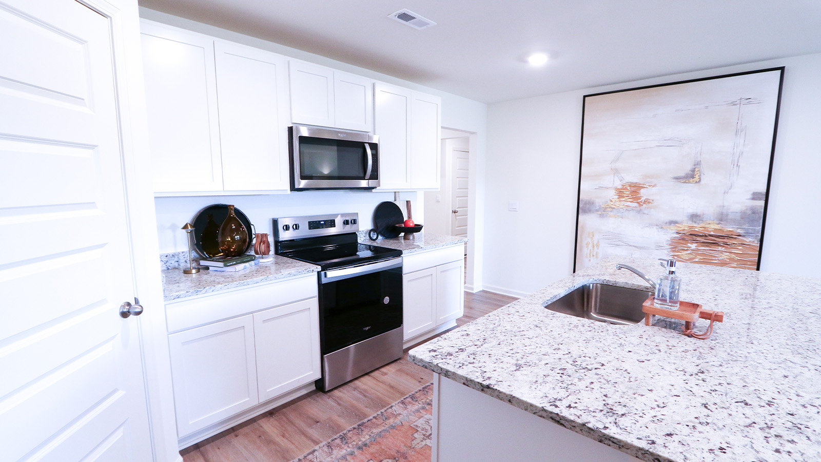 Welcome to the Cali Plan, featuring a seamless open layout just under 1,800 square feet, this beautiful single- story home offers 4-bedrooms with 2-bathrooms, and a 2-car garage.  As you enter the home, you are met with an inviting foyer with storage, a full guest bathroom, and a hall leading to the 2nd and 3rd secondary bedrooms. Further down the hall, on the opposite wall, provides access to the 2-car garage, storage, and your laundry room. Privately tucked away in this area is also the additional 4th bedroom, ideal for guest stays or a private office. Each bedroom is a generous size with a spacious closet.