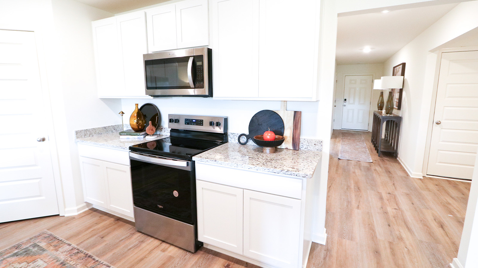 Welcome to the Cali Plan, featuring a seamless open layout just under 1,800 square feet, this beautiful single- story home offers 4-bedrooms with 2-bathrooms, and a 2-car garage.  As you enter the home, you are met with an inviting foyer with storage, a full guest bathroom, and a hall leading to the 2nd and 3rd secondary bedrooms. Further down the hall, on the opposite wall, provides access to the 2-car garage, storage, and your laundry room. Privately tucked away in this area is also the additional 4th bedroom, ideal for guest stays or a private office. Each bedroom is a generous size with a spacious closet.