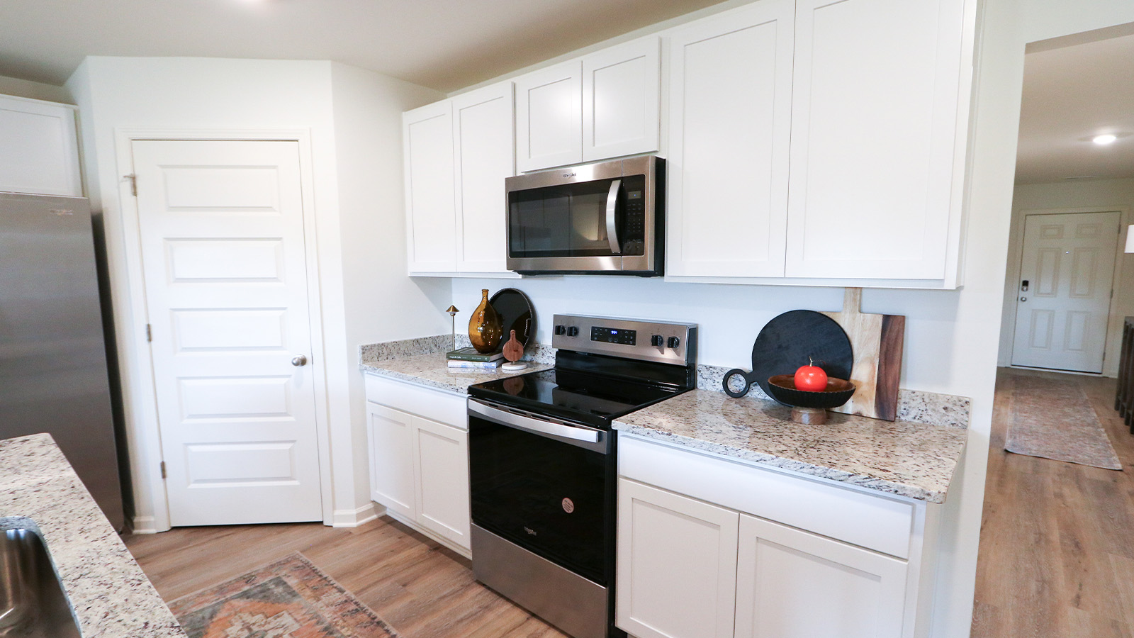 Welcome to the Cali Plan, featuring a seamless open layout just under 1,800 square feet, this beautiful single- story home offers 4-bedrooms with 2-bathrooms, and a 2-car garage.  As you enter the home, you are met with an inviting foyer with storage, a full guest bathroom, and a hall leading to the 2nd and 3rd secondary bedrooms. Further down the hall, on the opposite wall, provides access to the 2-car garage, storage, and your laundry room. Privately tucked away in this area is also the additional 4th bedroom, ideal for guest stays or a private office. Each bedroom is a generous size with a spacious closet.