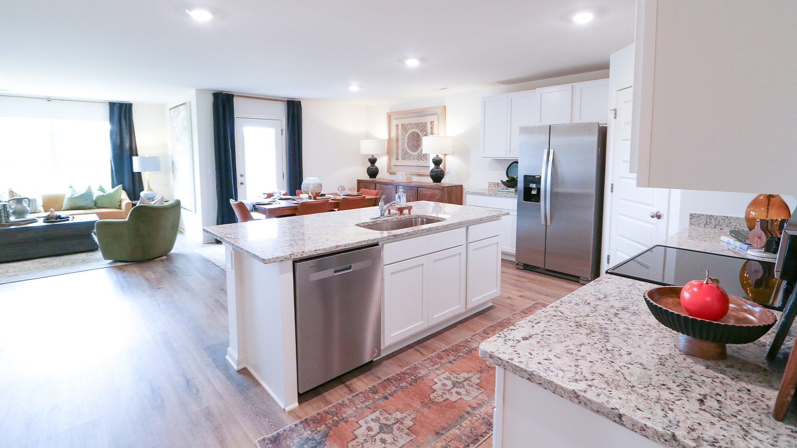 Welcome to the Cali Plan, featuring a seamless open layout just under 1,800 square feet, this beautiful single- story home offers 4-bedrooms with 2-bathrooms, and a 2-car garage.  As you enter the home, you are met with an inviting foyer with storage, a full guest bathroom, and a hall leading to the 2nd and 3rd secondary bedrooms. Further down the hall, on the opposite wall, provides access to the 2-car garage, storage, and your laundry room. Privately tucked away in this area is also the additional 4th bedroom, ideal for guest stays or a private office. Each bedroom is a generous size with a spacious closet.