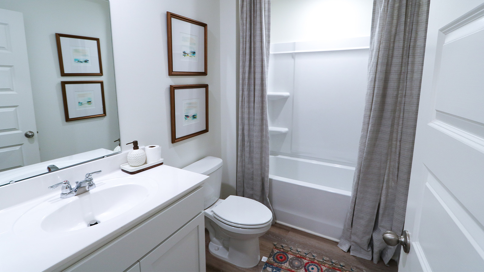 Welcome to the Cali Plan, featuring a seamless open layout just under 1,800 square feet, this beautiful single- story home offers 4-bedrooms with 2-bathrooms, and a 2-car garage.  As you enter the home, you are met with an inviting foyer with storage, a full guest bathroom, and a hall leading to the 2nd and 3rd secondary bedrooms. Further down the hall, on the opposite wall, provides access to the 2-car garage, storage, and your laundry room. Privately tucked away in this area is also the additional 4th bedroom, ideal for guest stays or a private office. Each bedroom is a generous size with a spacious closet.