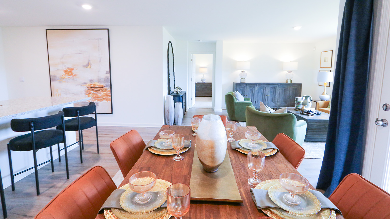 Welcome to the Cali Plan, featuring a seamless open layout just under 1,800 square feet, this beautiful single- story home offers 4-bedrooms with 2-bathrooms, and a 2-car garage.  As you enter the home, you are met with an inviting foyer with storage, a full guest bathroom, and a hall leading to the 2nd and 3rd secondary bedrooms. Further down the hall, on the opposite wall, provides access to the 2-car garage, storage, and your laundry room. Privately tucked away in this area is also the additional 4th bedroom, ideal for guest stays or a private office. Each bedroom is a generous size with a spacious closet.