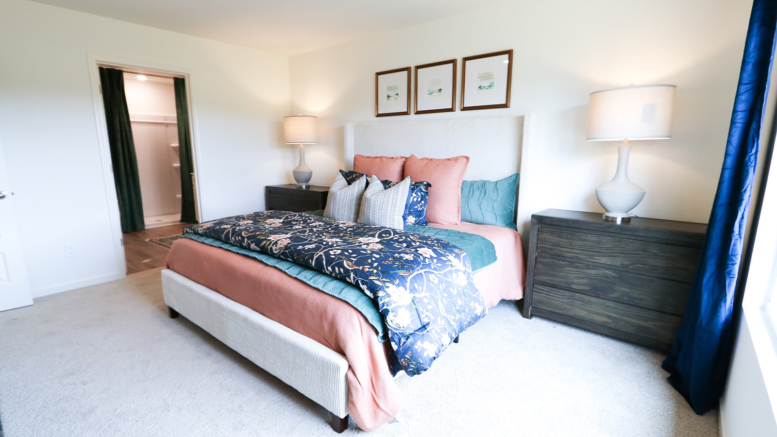 Welcome to the Cali Plan, featuring a seamless open layout just under 1,800 square feet, this beautiful single- story home offers 4-bedrooms with 2-bathrooms, and a 2-car garage.  As you enter the home, you are met with an inviting foyer with storage, a full guest bathroom, and a hall leading to the 2nd and 3rd secondary bedrooms. Further down the hall, on the opposite wall, provides access to the 2-car garage, storage, and your laundry room. Privately tucked away in this area is also the additional 4th bedroom, ideal for guest stays or a private office. Each bedroom is a generous size with a spacious closet.