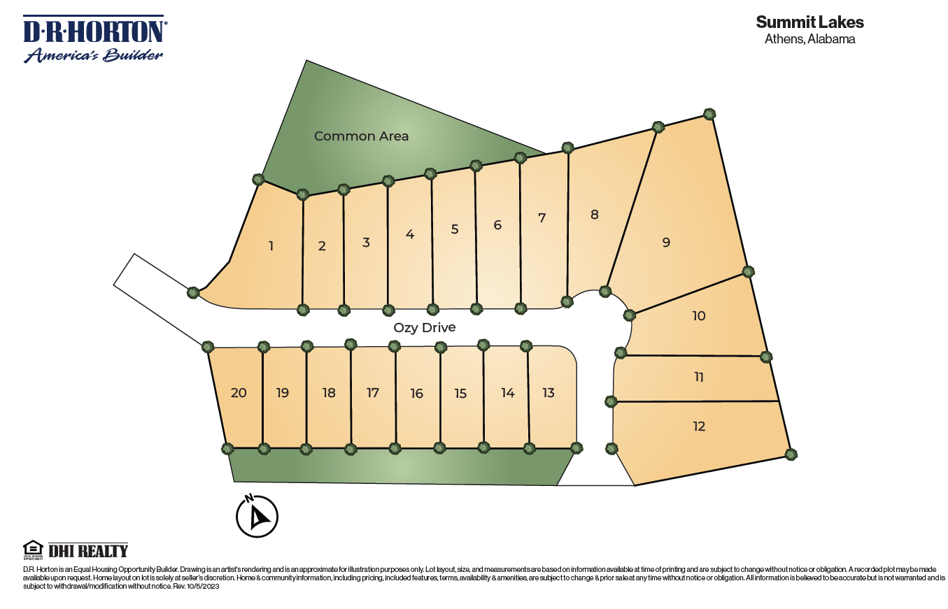 New Homes in Summit Lakes Athens, AL D.R. Horton