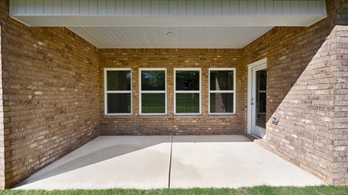 Brick back patio access to back yard