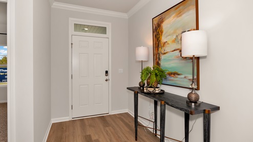 Entry to home with LVP flooring