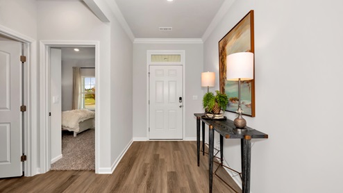 Foyer of the home with access to living area