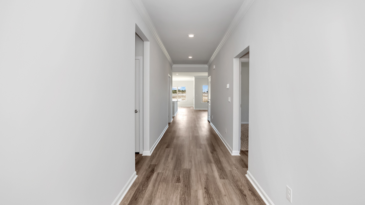 Foyer of the home with access to living area