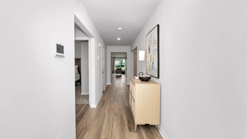 Foyer of the home with access to living area