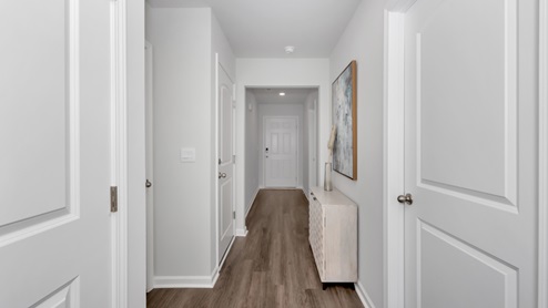 Entry to home with LVP flooring
