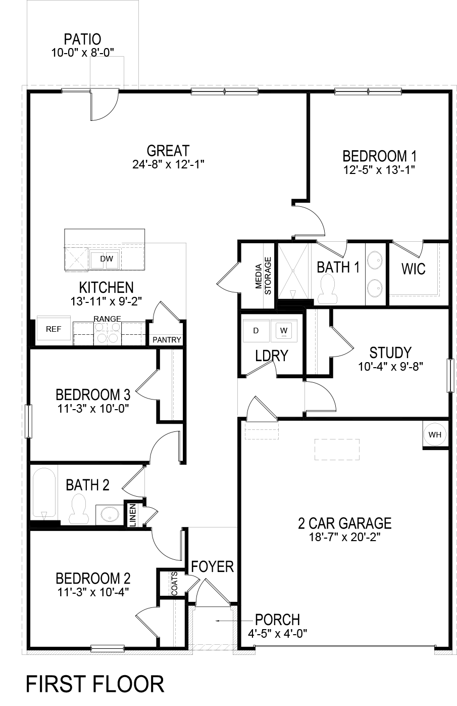 Floor Plan in Quail Hollow Owens Cross Roads, AL D.R. Horton