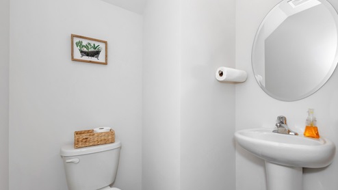 Powder bathroom on primary floor
