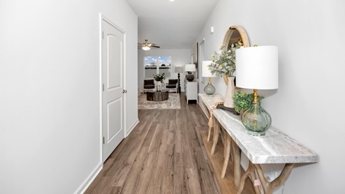 Entry to home with LVP flooring