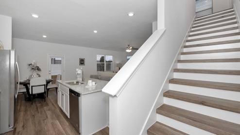 Entry hallway of the home with access to living area