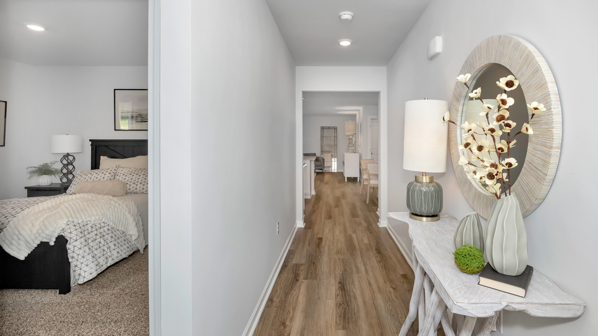 Foyer of the home with access to living area