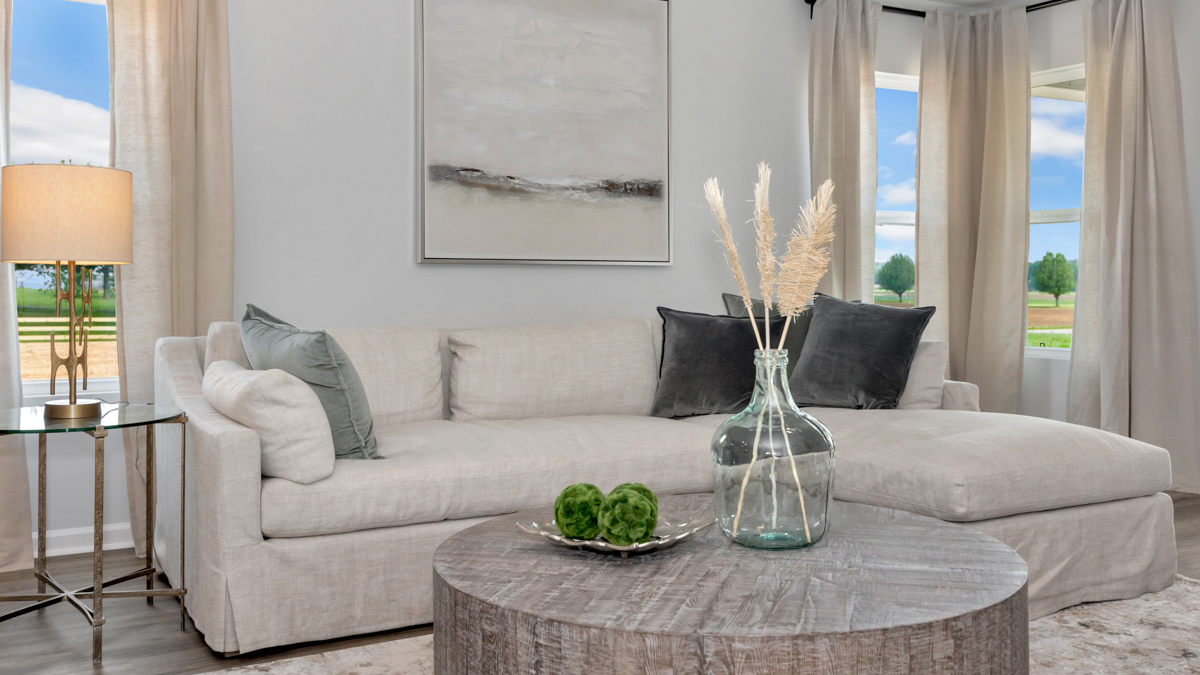 Dining room area with LVP flooring and windows