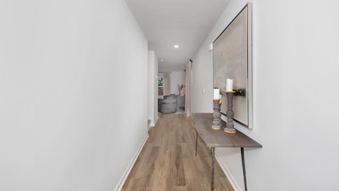 Entry to home with LVP flooring