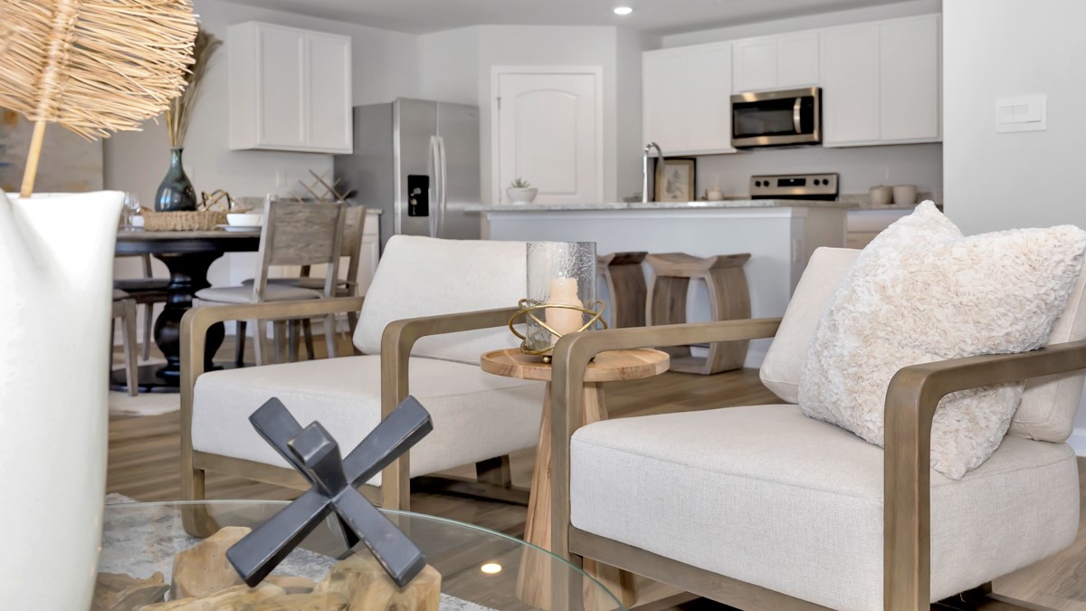 Dining room area with LVP flooring and windows