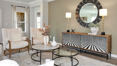 Dining room area with LVP flooring and windows