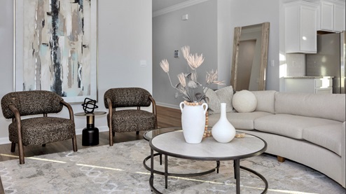 Dining room area with LVP flooring and windows