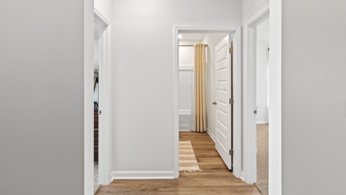 Entry hallway of the home with access to living area