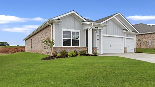 single story brick and hardy home