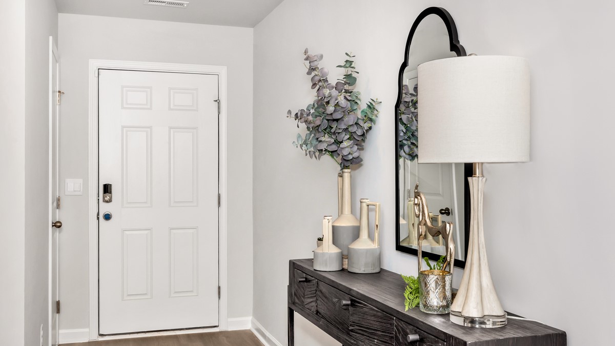Foyer of the home with access to living area