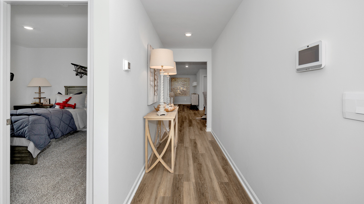Foyer of the home with access to living area