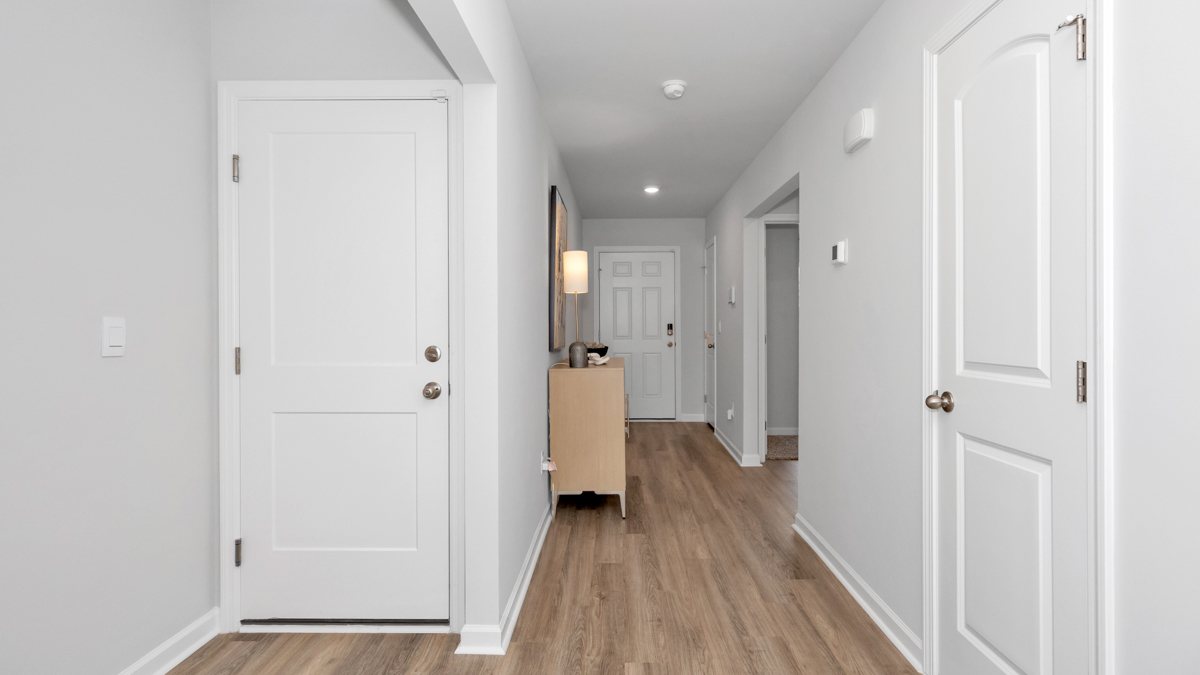 Foyer of the home with access to living area