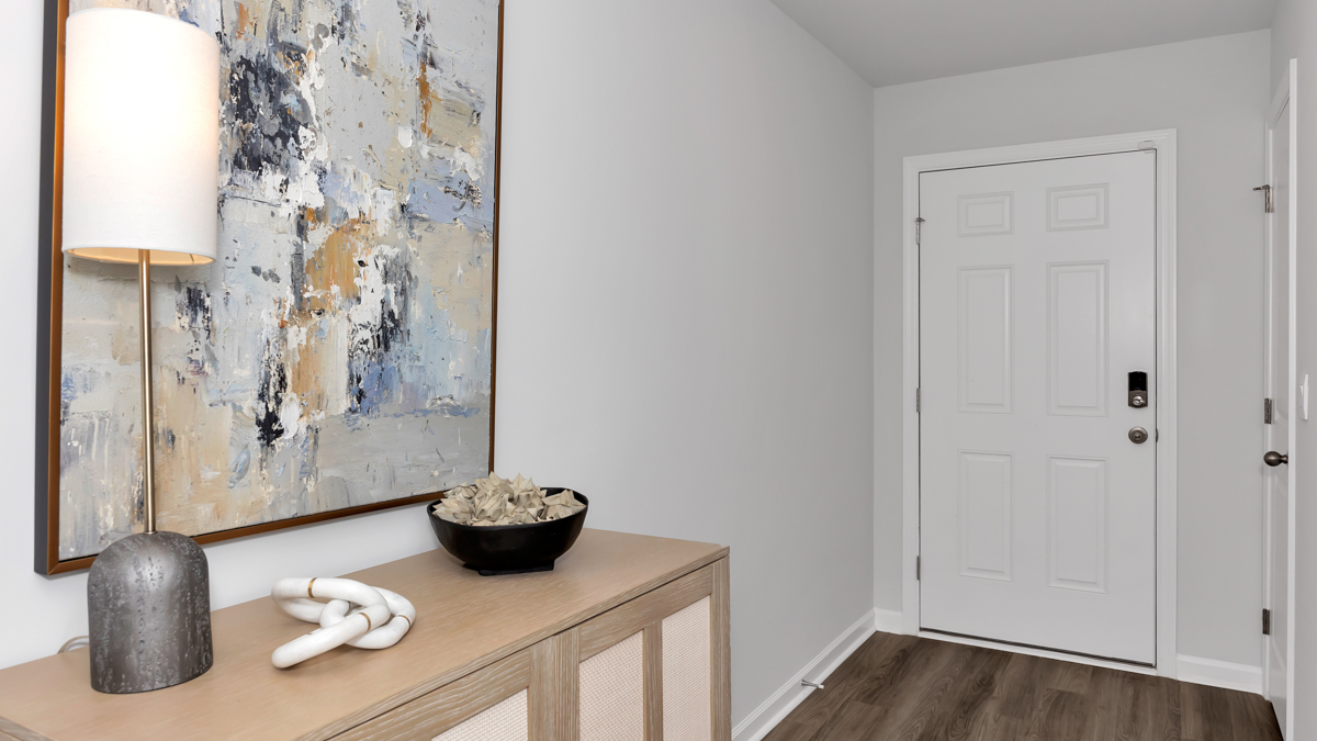 Foyer of the home with access to living area