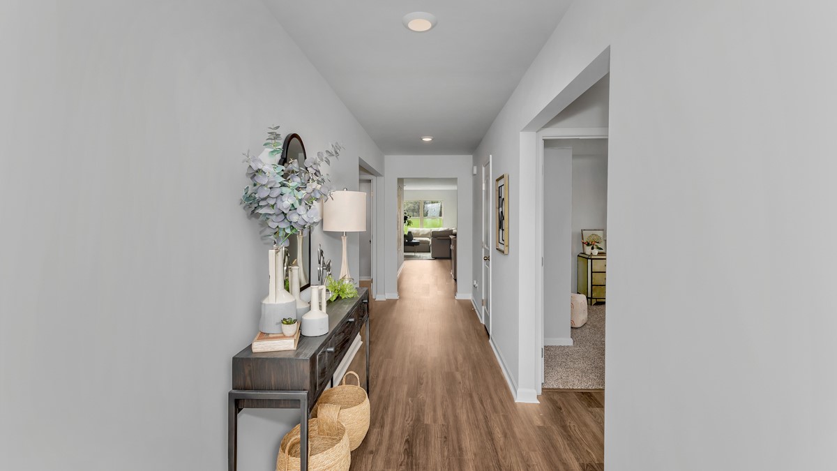 Foyer of the home with access to living area