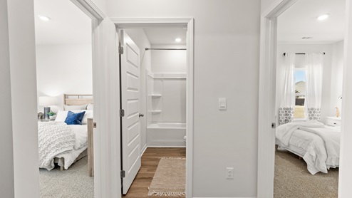 Entry hallway of the home with access to living area