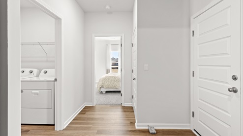 Foyer of the home with access to living area