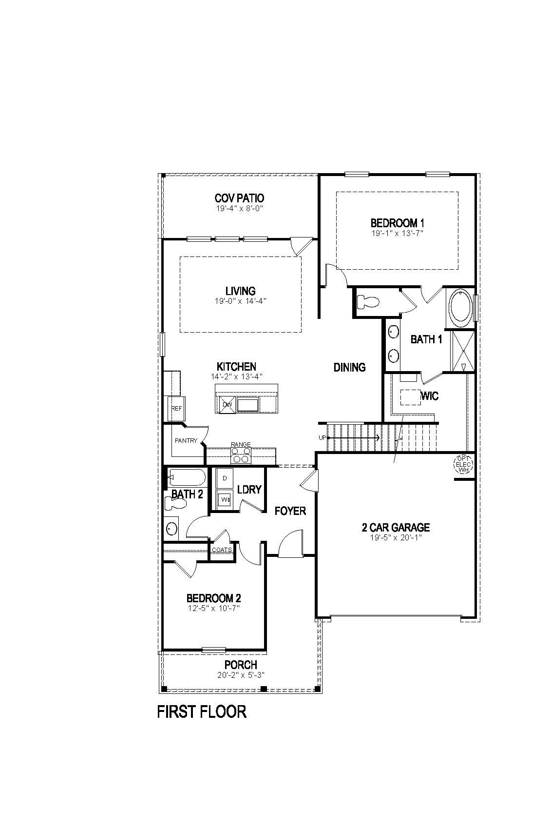 Ozark elevation A23 floorplan