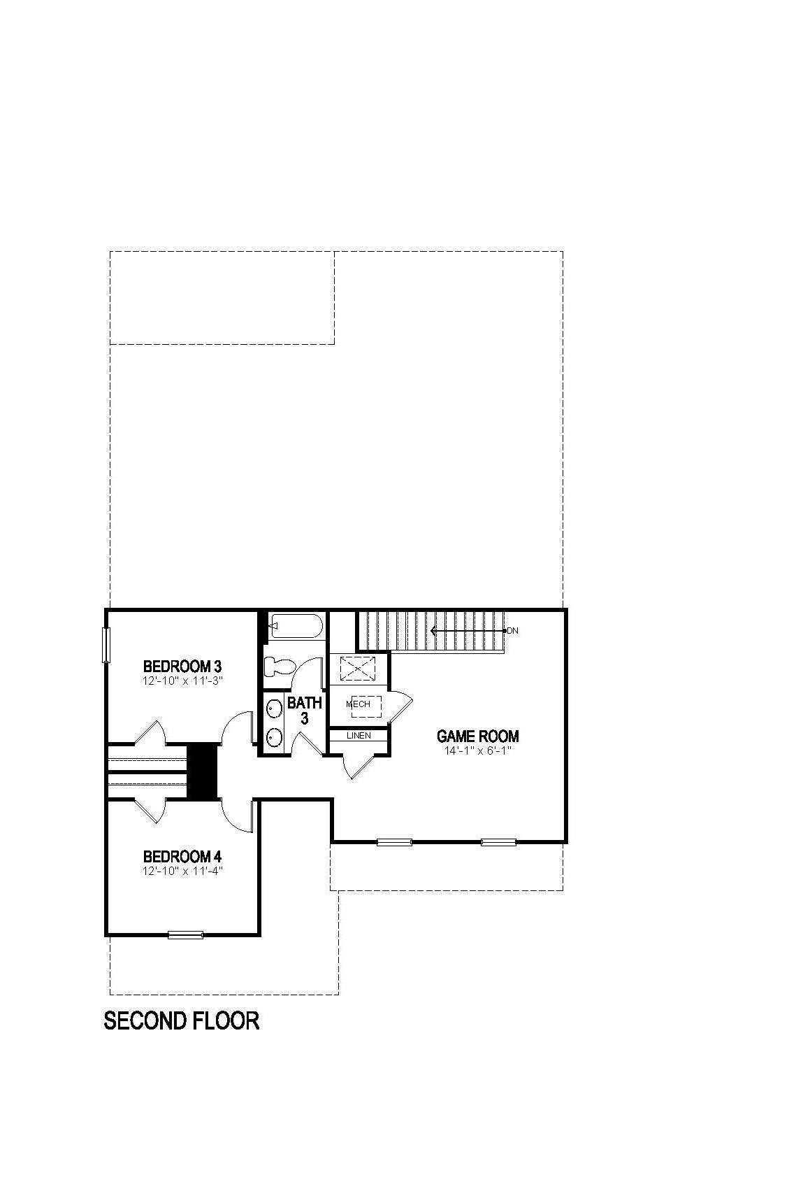 Ozark upstairs floorplan