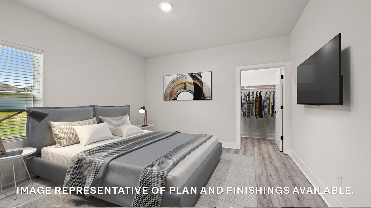 Third bedroom with single window and space for queen bedroom set