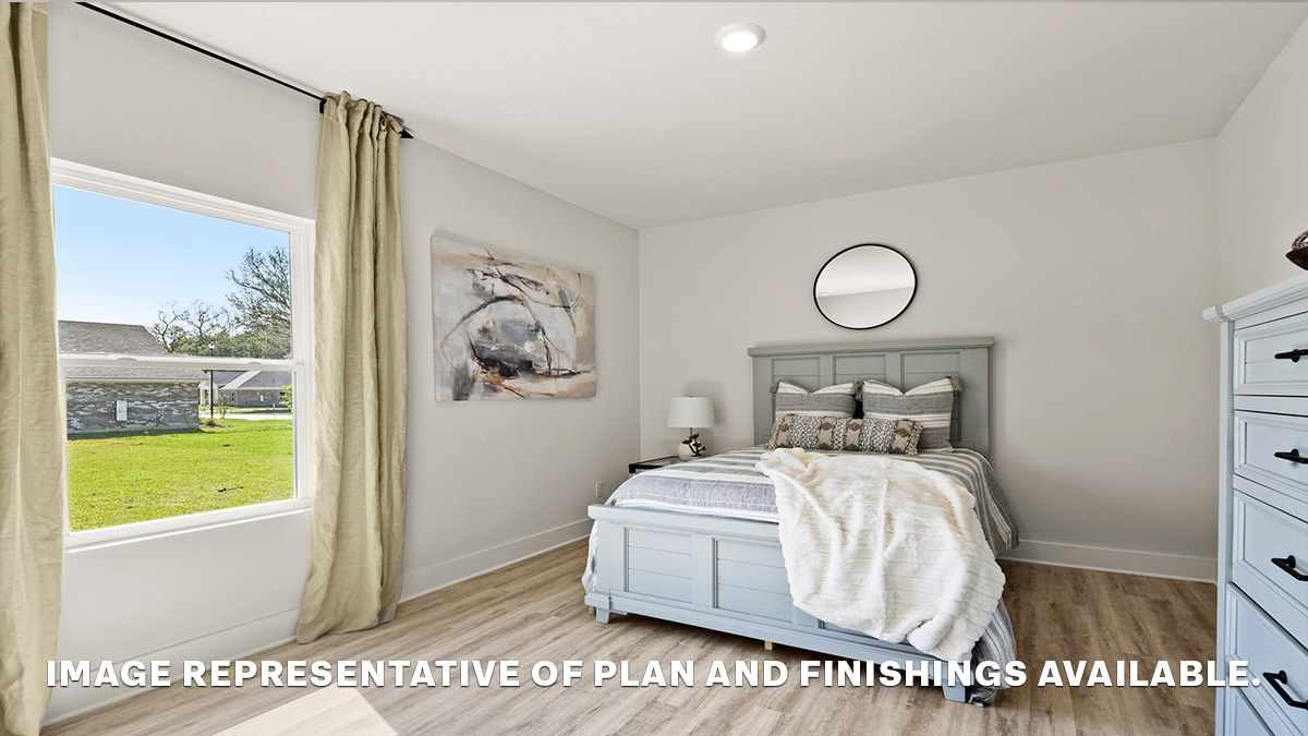 Third bedroom with single window and space for queen bedroom set