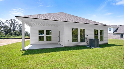 rear image of belomt evergreen model home