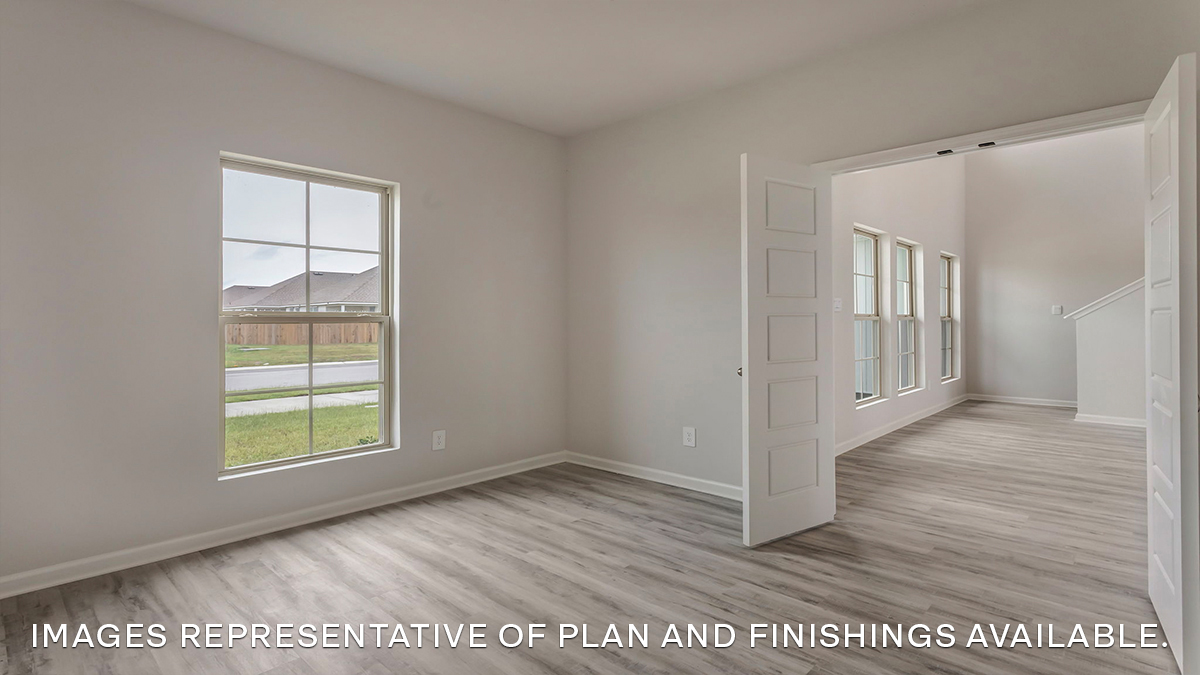 Downstairs office space in the front of the home